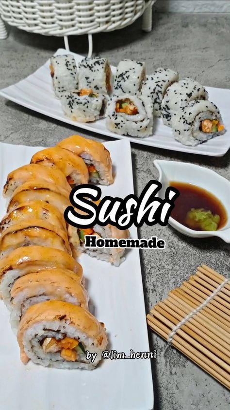 Sushi Homemade, Resep Sushi, Beras Ketan, Cooking Tutorials, Quick Saves