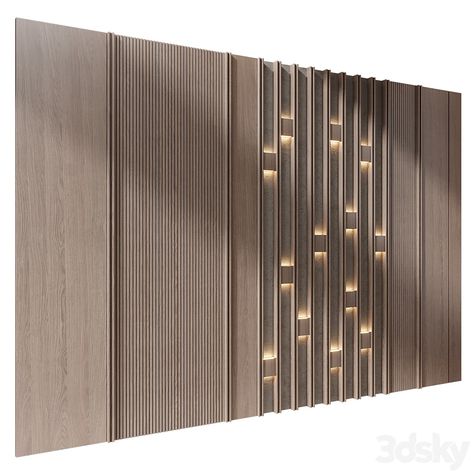 wall panels | set 401 - Other decorative objects - 3D model Wall Strips Design, Wall Panel 3d Warehouse, Wall Panel With Light, Administrative Design, Advocate Office, Wood Panel Texture, Damac Hills, Featured Wall, Room Reference