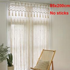 zhaoanbang | Wish Cortina Boho, Rideaux Boho, Macrame Door Curtain, Pearl Tie, Cortinas Boho, Macrame Curtains, Sliding Curtains, Bohemian Wall Hanging, Tassel Curtains