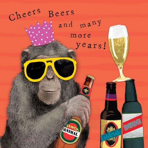 Happy Birthday Illustration, Happy Birthday Man, Funny Happy Birthday Wishes, Birthday Greetings Funny, Happy Birthday Vintage, Happy Birthday Art, Happy Birthday Greetings Friends, Birthday Cheers, Happy Birthday Wishes Cards