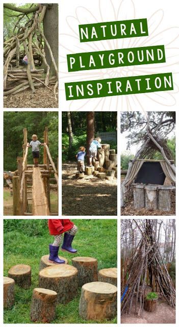 Montessori Playground, Playground Inspiration, Natural Backyard, Playing In The Woods, Nature Playground, Natural Play Spaces, Natural Playscapes, Natural Playgrounds, Outdoor Play Space