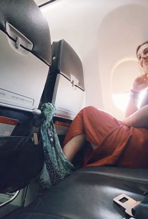 'These are the hacks I use to sleep on planes and yes, they work every time.' Plane Sleeping Hacks, Tips For Sleeping On A Plane, Traveling Hacks Packing And Plane, How To Sleep Comfortably On A Plane, Airplane Sleeping Hacks, How To Sleep On A Plane, Sleep On Airplane, Airplane Travel Hacks, Airplane Footrest