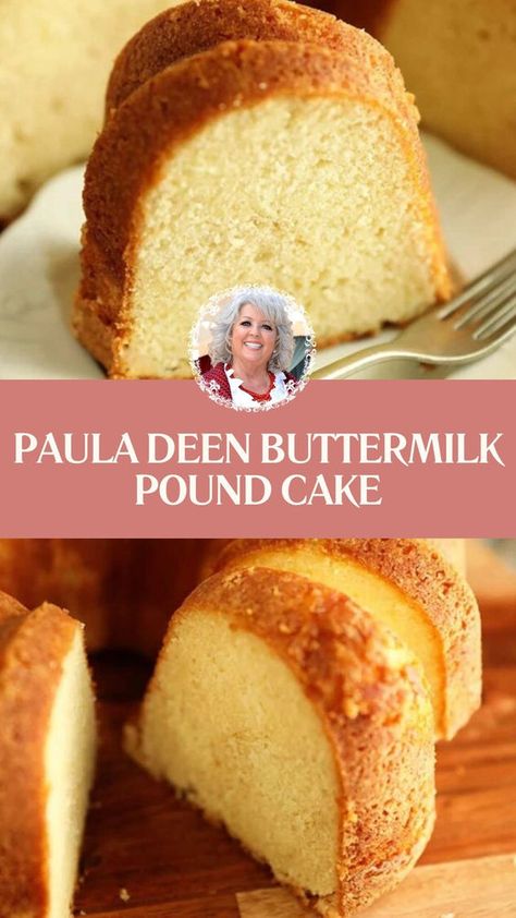 Paula Deen’s Buttermilk Pound Cake is made with all-purpose flour, salt, baking soda, white sugar, butter, eggs, lemon extract, vanilla extract, and buttermilk. This traditional buttermilk pound cake recipe creates a delicious dessert that takes about 1 hour and 50 minutes to prepare and can serve up to 12 people. Pound Cake With Salted Butter, Desserts Using Buttermilk Recipe, Pound Cake Recipes Buttermilk, One Egg Baking Recipes, Kitchen Gulp Recipes, Lemon Butter Pound Cake Recipe, Desert With Buttermilk, Buttery Pound Cake Recipes, Pound Cake With Box Cake