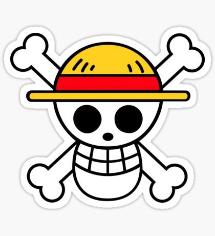 Logo: Monkey D. Luffy | ONE PIECE Sticker One Piece Birthdays, Seni Resin, One Piece Logo, One Piece Tattoos, Pieces Tattoo, Hat Clips, Jolly Roger, Sanya, One Piece Luffy