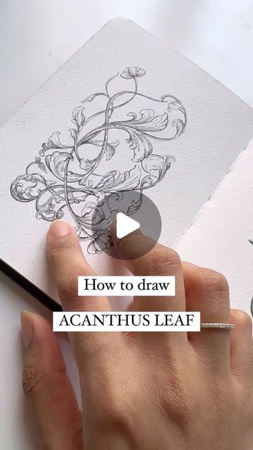 ANJALI SINGH I Botanical Artist on Instagram: "Here’s a little tutorial I tried out. Let me know if you want to see more videos like this! 🌿  . Acanthus leaves are super important in decorative art, they’re basically the core of it. There are so many ways to use them in ornamental designs. Here, I tried to show you the basic structure of the leaf. There’s a lot more to explore, so stay tuned!  Don’t forget to subscribe to my newsletter.  . Link in bio. 💌 . . . #acanthusleaf #decorativeart #arttutorial #arteducation #drawingtips #detaileddrawing #instart #artpractice #artcommunity #ornamental #artinspo" Acanthus Leaf Drawing Tutorial, Acanthus Leaf Drawing, Baroque Motifs, Colouring Ideas, Mughal Art Paintings, Ornament Drawing, Natural Inspiration, Georgian Architecture, Acanthus Leaves