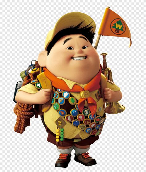 Russell Up Costume, Boy Disney Characters, Pixar Animated Movies, Hoodie Illustration, Flying House, Animated Movies Characters, Carl Fredricksen, Disney Png, Wilderness Explorer