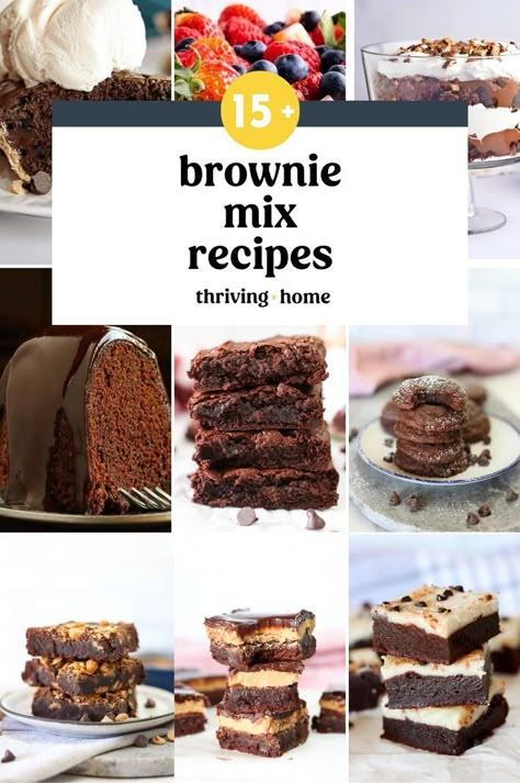 15+ Brownie Mix Recipes Valerie Bertinelli Recipes Desserts, Brownies Boxed Add Ins, What To Do With Brownie Mix Boxes, Brownies From Box Made Better, Brownie Cake From Mix Boxes, Brownie Mix Bars, 100 Hour Brownies Recipe, Box Brownie Mix Recipes, What To Make With Brownie Mix Boxes