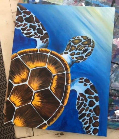 Trippy Turtle Painting, Turtle Painting Ideas On Canvas, Ocean Turtle Drawing, Ocean Life Painting Easy, Painting Turtles On Canvas, Turtle Shell Painting, Tortoise Painting Acrylic, Painting Ideas On Canvas Turtle, Sea Turtle Painting Ideas