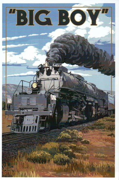 BIG BOY LOCOMOTIVE Union Pacific Railroad, Train, Engine 4014 -- Modern Postcard - $1.99. Hi, thanks for looking !!! This Postcard IS A MODERN CARD ( NOT Vintage, this card is new ) and it is in nice shape !!! It is unused !!! YES, I COMBINE SHIPPING !!! Buy as many cards as you would like and pay a shipping charge of just 99 cents ( US addresses ). PLEASE, CHECK OUT MY STORE !!! Have a Wonderful Day !!! Please note that in some cases wavy, multi-colored lines ( banding ) appear 123281847836 Cave Decorations, Modern Lofts, Steam Trains Photography, Big Boy 4014, Tailgate Bench, Cave Room, Cave Bathroom, Railroad Art, Automotive Furniture