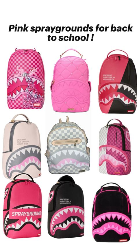 Baddie Purses, Sprayground Backpack, Pretty Backpacks, Cute Backpacks For School, Preppy School Supplies, Spray Ground, Cute Highschool Outfits, Pretty Sneakers, Stylish School Bags