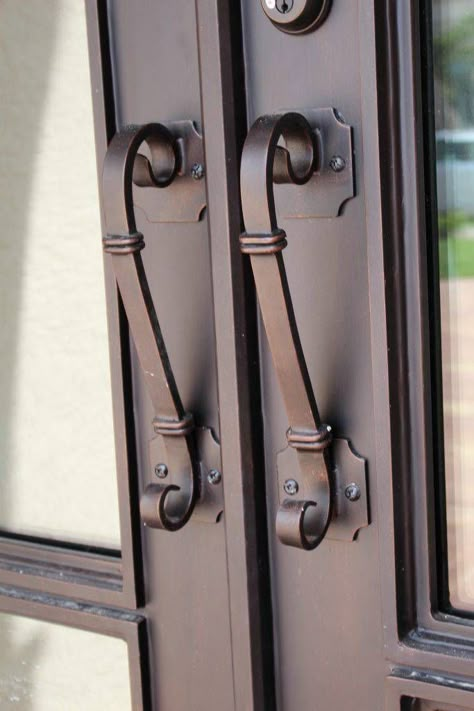 CLASSICAL-683x1024 Wrought Iron Door Handles, Unique Doors Interior, Wrought Iron Accessories, Custom Fire Pit, Grill Gate Design, Beautiful Front Doors, Gate Handles, Door Handle Design, Wrought Iron Design