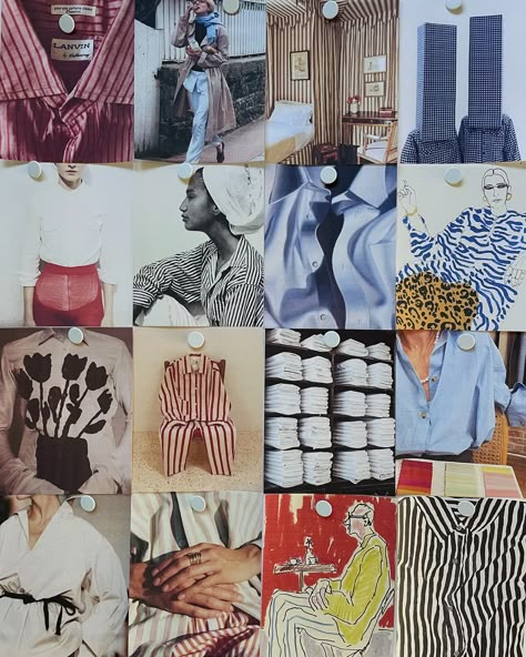 Notes of: Shirting - by Ali LaBelle - À La Carte Clothes Layout Flat Lay Aesthetic, Mood Board Photography, Brand Moodboard Inspiration, Design Moodboard Inspiration, Laydown Styling, Textile Moodboard, Designer Mood Board, Clothing Graphic Design, Moodboard Layout