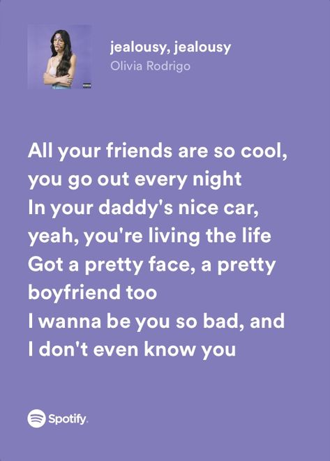 Olivia Rodrigo Spotify Lyrics, Olivia Rodrigo Spotify, Sour By Olivia Rodrigo, Jealousy Jealousy, Secret Song, Olivia Lyrics, Windows Wallpaper, Favourite Song, Music Recommendations