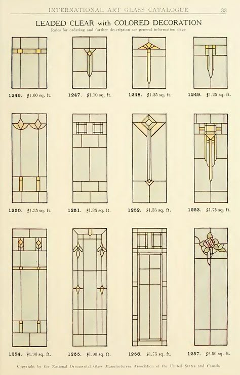 Art Deco Stained Glass Window Frank Lloyd Wright, Art Deco Stained Glass Panels, Craftsman Style Stained Glass Patterns, Lead Stained Glass Patterns, Vintage Stained Glass Patterns, Stained Glass Sidelights, Stained Glass Panels Patterns, Stained Glass Art Patterns Templates, Leadlight Doors