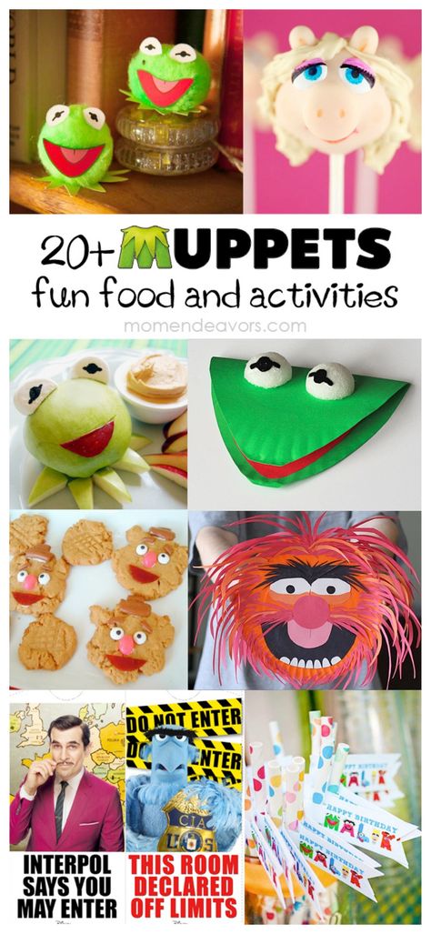 Muppets Crafts, Muppet Birthday Party, Muppet Babies Birthday Party, Muppets Birthday Party, Fun Food Activities, Muppets Birthday, Muppet Party, Apple Display, Muppets Party