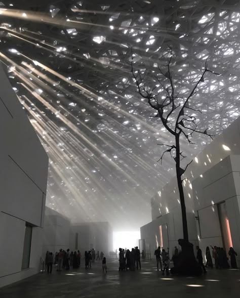 Louvre Abu Dhabi, Light Art Installation, Jean Nouvel, Louvre Museum, Light Shadow, Paris Eiffel Tower, Zaha Hadid, Light Architecture, Types Of Lighting