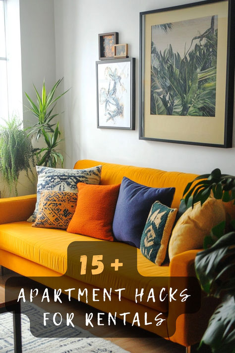 Make your rental feel like home with these 15 easy apartment hacks! Perfect for adding style, storage, and personality without losing your deposit. Click to see these creative ideas! 🏠✨ #ApartmentHacks #RentalLiving #DIYDecor #RenterFriendly #StylishSpaces #SmallSpaceLiving #ApartmentInspo Small Space Rental Hacks, Make My Apartment Feel Like Home, No Furniture Apartment, Small Rental Home Ideas, Styling A Rental Home, Decor For Rental Apartments, Ways To Make An Apartment Feel Like Home, Guys First Apartment, Upcycled Apartment Decor