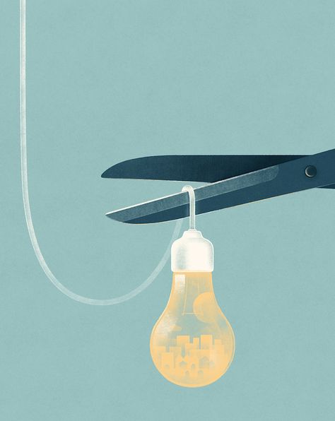 Karolis Strautniekas Lightbulb Illustration, Karolis Strautniekas, Procreate Ideas, Symbolic Art, Editorial Art, Visual Metaphor, 광고 디자인, Conceptual Illustration, Power System