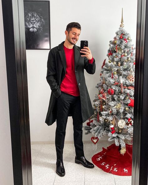 Paris Trip Outfits, Festive Christmas Outfit, Christmas Outfit Men, Outfit Hombre, Christmas Suit, Xmas Outfits, Christmas Outfit Ideas, Camo Fashion, Mens Winter Coat