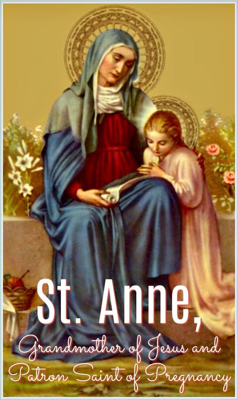 St. Anne, Grandmother of Jesus and Patron Saint of Pregnancy • The Koala Mom St Anne Prayer, Saint Joachim, Lent Prayers, Saint Anne, Saint Ann, Novena Prayers, Catholic Images, St Therese, Blessed Mother Mary