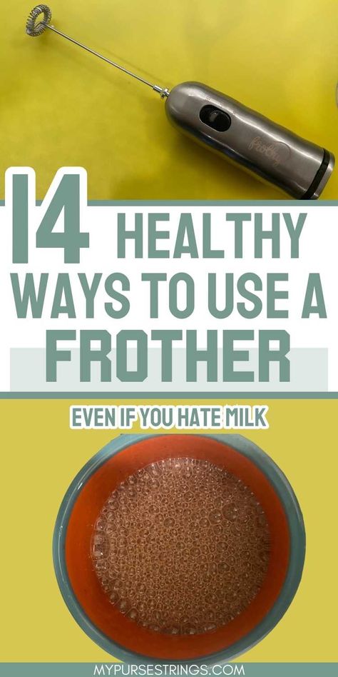 Are you using your milk frother only for milk? Here are some creative and healthy ways to use it in your kitchen. Recipes Using Milk Frother, Hand Frother Recipes, Instant Milk Frother Recipes, Drinks To Make With A Milk Frother, Frother Uses, How To Use A Milk Frother At Home, Milk Frother Uses, Coffee With Frother, Coffee Frother Recipe