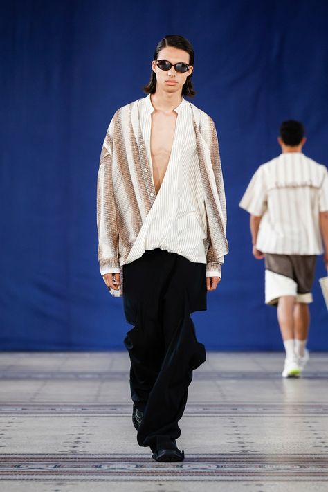 Namesake Spring 2025 Men’s Collection at Paris Fashion Week Paris Fashion Week Men, Menswear Runway, Spring 2025, Mens Outfit Inspiration, Show Collection, Androgynous Fashion, June 2024, Fashion Show Collection, Male Beauty