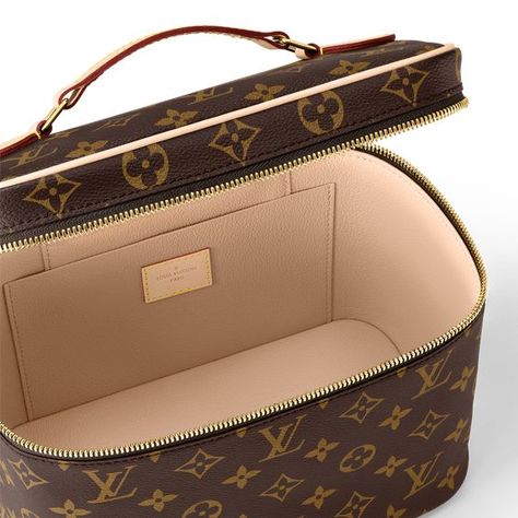 LOUIS VUITTON® - Nice Bb - Brown Louis Vuitton Luggage Set For Women, Nice Bb Louis Vuitton, Ysl Vanity Bag, Never Full Bag Louis Vuitton, Old Money Items, Lv Makeup Bag, Mini Kelly Hermes, Luxury Bags Louis Vuitton, Louis Vuitton Makeup Bag