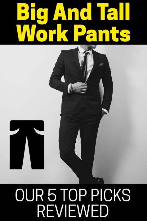 You may be looking for some other features in your work pants, too. No matter what you’re searching for, be sure to check out the products on our list below to help you get started shopping. These pants include several styles and colors as well as sizes so you can easily find something that will work for you. Big And Tall Suits For Men, Big Tall Men Fashion, Big And Tall Fashion For Men, Tall Men Fashion, Big And Tall Style, Pants For Work, Big And Tall Suits, Tall Men, Workwear Trousers