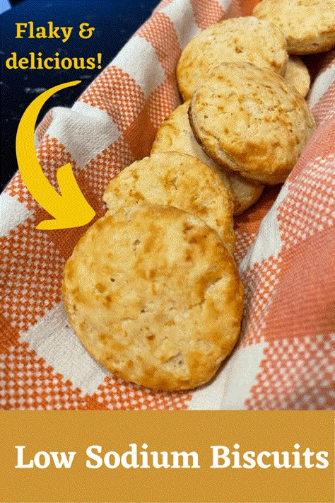 Low Sodium Biscuits - The Kidney Dietitian Low Sodium Biscuit Recipe, Salt Biscuits, Low Sodium Breakfast, Low Sodium Bread, Easy Low Sodium Recipes, Kidney Stone Diet, Low Sodium Recipes Heart, Ckd Recipes, Kidney Diet Recipes