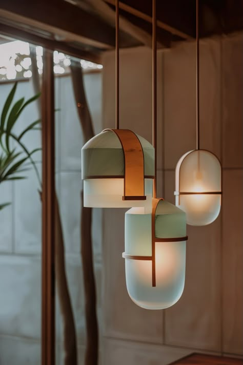 Modern Kitchen Lamp, Light Fixture Aesthetic, Mountain Modern Light Fixtures, Midcentury Modern Chandelier Dining Room, Diy Ceramic Pendant Light, Mid Century Modern Dining Room Chandelier, Cool Pendant Lights, Green Ceiling Light, Apartment Lighting Aesthetic