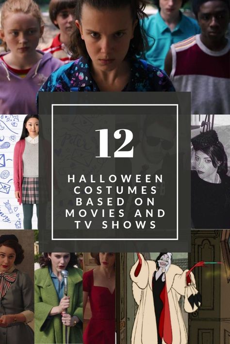 Not sure what to dress up as this year? Here are fun Halloween costumes based on movies and tv - with pieces you can wear again all winter long! Couple Costumes Tv Shows, Halloween Costume Based On Movies, Dress As A Movie Character, Dress Up As Movie Character, 2022 Movie Costumes, Netflix Themed Party Outfit, Film Character Costumes Female, Scream Queens Outfits Halloween Costumes, Tv Show Character Halloween Costumes