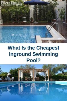 Budget Swimming Pool Ideas, Cheapest Pool Ideas, Cheap Pools Inground, 10 X 15 Inground Pool, Inexpensive Pool Ideas Inground, Inground Pool And Patio Ideas, Diy Pools Cheap, Types Of Inground Pools, Pool Installation Inground