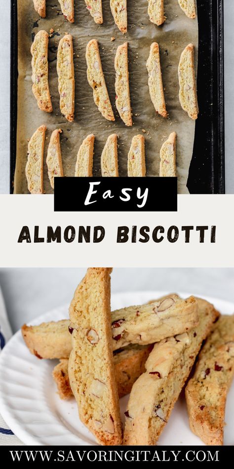 Slivered Almond Biscotti, Classic Almond Biscotti, Authentic Biscotti Recipe, Almond Anise Biscotti Recipe Italian, Cardamom Biscotti Recipe, Biscotti With Almond Flour, Diy Biscotti Recipes, Amaretto Biscotti Recipe, Italian Tea Cookies