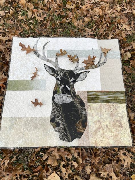 Deer Quilt Patterns, Moose Quilt, Deer Quilt, Wildlife Quilts, Nancy Notions, Prairie Points, Quilt Applique, Fusible Applique, Cape Girardeau