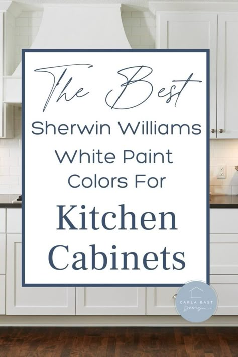 best-sherwin-williams-white-paint-color-for-kitchen-cabinets Best Sherwin Williams White, Sherwin Williams White Paint Colors, Sherwin Williams White Paint, Paint Colors For Kitchen Cabinets, Colors For Kitchen Cabinets, Paint Colors For Kitchen, Pure White Sherwin Williams, White Kitchen Paint Colors, Off White Kitchen Cabinets