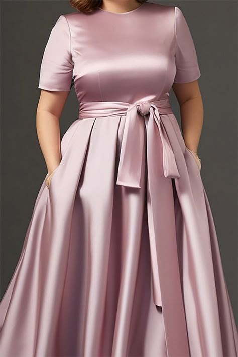 Formal Winter Wedding Guest Dress Plus Size, Plus Size Bridesmaid Dresses With Sleeves, Satin Bridesmaid Dresses Plus Size, Satin Maxi Dress Outfit, Satin Dresses Outfit, Plus Size Dresses To Wear To A Wedding, Plus Size Satin Dress, Mother Of The Bride Plus Size, Plus Size Gown