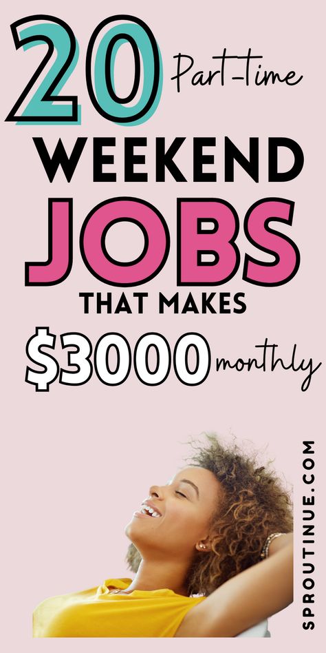 Are you looking for weekend side hustles for extra cash? Here are the highest paying weekend side hustle ideas. Weekend Jobs, Part Time Work, Side Hustle Ideas At Home, Best Work From Home Jobs, Make Quick Money, Best Side Hustles, Jobs For Moms, Work At Home Jobs, High Paying Jobs