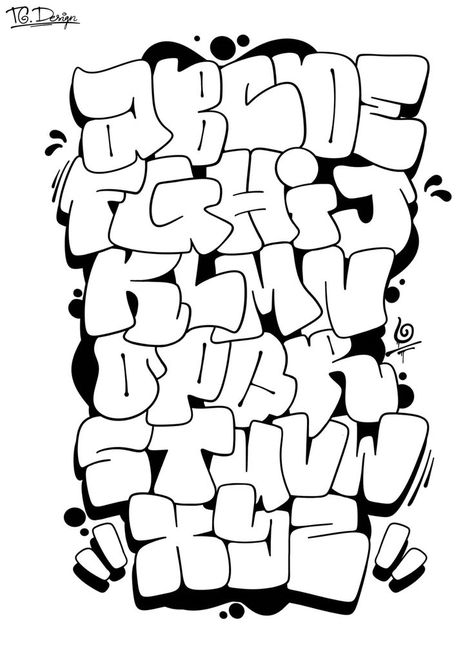 Experience the vibrant world of graffiti alphabet, where colorful letters and words transform urban art into mesmerizing masterpieces. Bring creative expression to your walls, elevating your space with artistic flair.. #fonts #calligraphy #alphabet #graffiti Throwup Alphabet, Throw Up Graffiti Alphabet, Cool Graffiti Letters, Fonts Calligraphy Alphabet, Bubble Graffiti, Graffiti Alphabet Wildstyle, Graffiti Alphabet Styles, Alphabet Graffiti, Black Graffiti