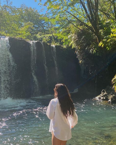 Erin Rankin on Instagram: “hana day <3” Nature Photography Poses Women, Waterfall Instagram Pictures, Nature Pose Ideas, Pose With Nature, Waterfall Poses Photo Ideas, Photography With Water, Waterfall Outfit, Waterfall Picture Ideas, Cute Beach Poses