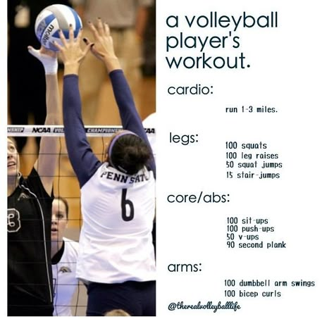 volleyball players workout | volleyball player's workout! Do this over a one day period 5 days a ... Volleyball Workout, Volleyball Conditioning, Volleyball Coaching, Volleyball Life, Volleyball Memes, Volleyball Skills, Volleyball Practice, Volleyball Stuff, Volleyball Inspiration