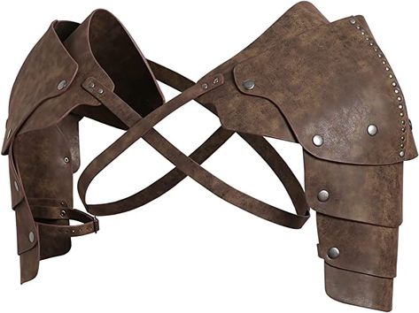 Amazon.com: HZMAN Men Steampunk Adjustable Faux Leather Body Chest Harness Shoulder Armors Buckles for Party Cosplay Halloween Brown : Clothing, Shoes & Jewelry Leather Shoulder Armor, Steampunk Armor, Men Steampunk, Viking Cosplay, Viking Armor, Costume Armour, Chest Harness, Shoulder Armor, Leather Armor