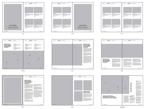 A3 Design Layout, 12 Grid Layout, Layout Design For Portfolio, Product Guide Design Layout, Grid Layouts Design, Image Grid Layout Design, Portfolio Grid Layout, Indesign Grid Layout, Image Grid Layout