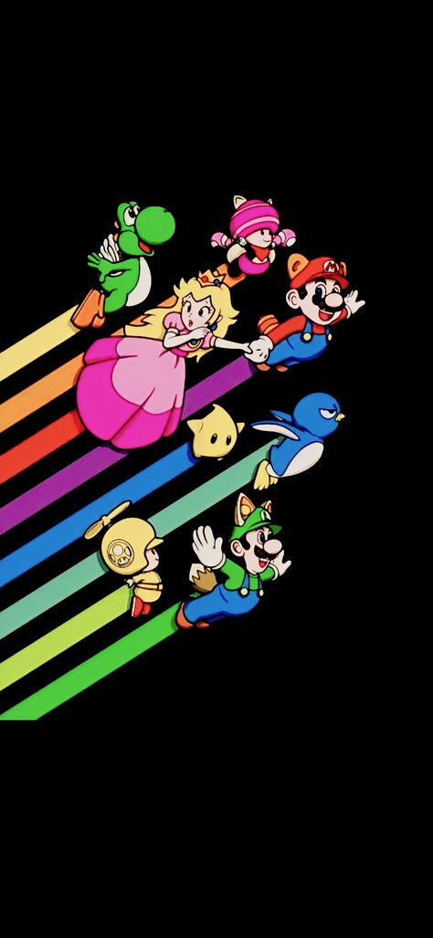 Super Mario Cartoon Art, Super Mario Phone Wallpaper, Mario Themed Wallpaper, Retro Mario Wallpaper, Nintendo Background Wallpapers, Mario Iphone Wallpaper, Nintendo Phone Wallpaper, Mario Phone Wallpaper, Aesthetic Nintendo Wallpaper