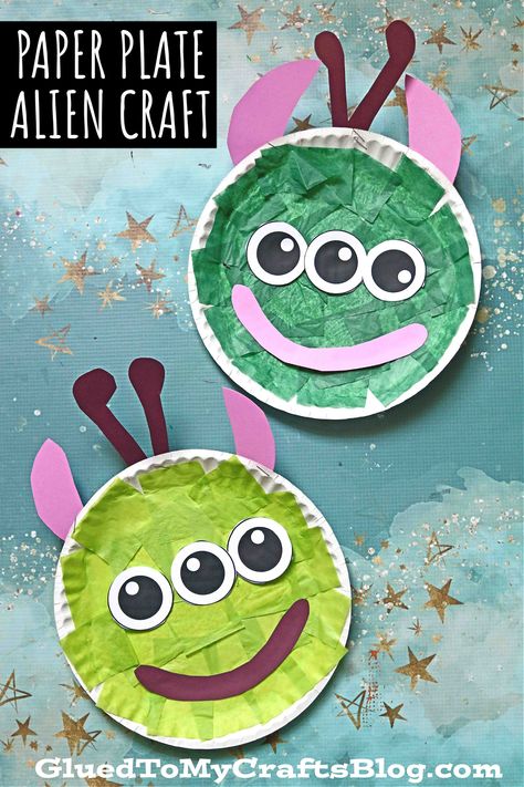 Paper Plate Alien Craft #ArtsAndCrafts #KidsCrafts #Crafts #DIY #OuterSpace Space Crafts For Kids, Alien Crafts, Idea For Halloween, Halloween Crafts Preschool, Monster Craft, Halloween Crafts For Toddlers, Monster Crafts, Halloween Arts And Crafts, Toddler Arts And Crafts