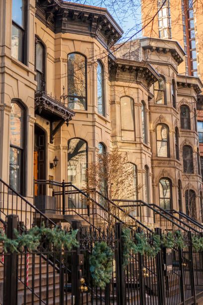 98 Chicago Brownstone Stock Photos, High-Res Pictures, and Images - Getty Images Chicago Brownstone Interior, Brownstone Chicago, Chicago Row House, Chicago Brownstone, Chicago Townhouse, Dream Penthouse, Brownstone Interiors, House In The City, Penny Reid