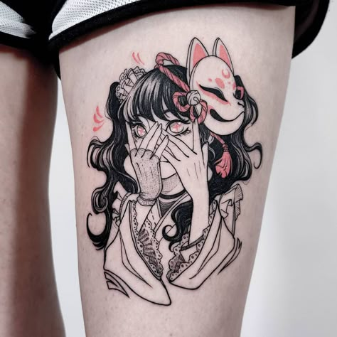 ✨CHESTNUT TATTOO✨ on Instagram: “Baby metal ✨ Yui #japanesetattoo #animetattoo #kitsune #babymetal #babymetaltattoo #babymetalyui” Chestnut Tattoo, Gamer Tattoos, Baby Metal, Metal Tattoo, Japanese Tattoo Designs, Dream Tattoos, Dope Tattoos, Simplistic Tattoos, Anime Tattoos