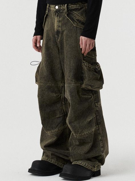 Burlap Pants, Alt Pants, Pants With Patches, Cargo Pants Pockets, Construction Pants, Cargo Pants Color, Brown Cargo Pants, Yellow Tone, Concept Clothing