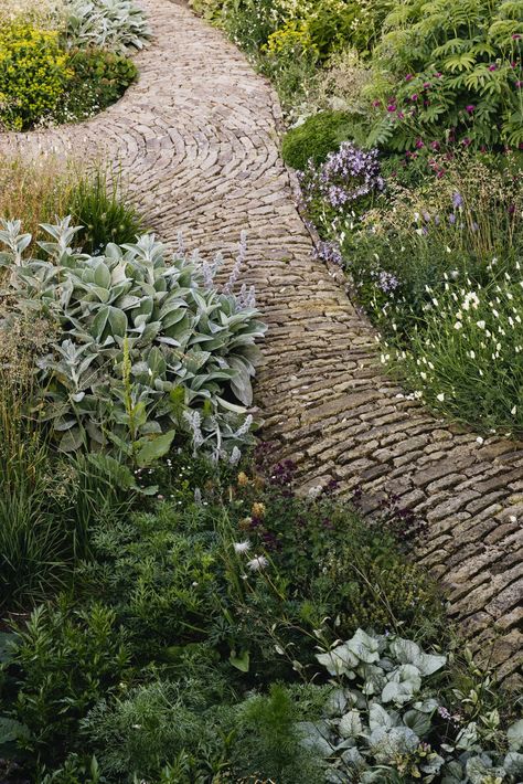 A naturalistic cottage garden rooted in the wild Derbyshire uplands | House & Garden English Cottagecore, Balcony Greenhouse, Landscaping Patio, Stone Paths, Naturalistic Garden, Deck Balcony, Cotswolds Cottage, Plants Vegetables, Brick Garden