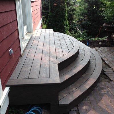 Backyard Stairs From House, Backdoor Steps To Patio, درج السلم, Patio Stairs, Front Porch Steps, Porch Stairs, Concrete Patios, Patio Steps, Deck Steps