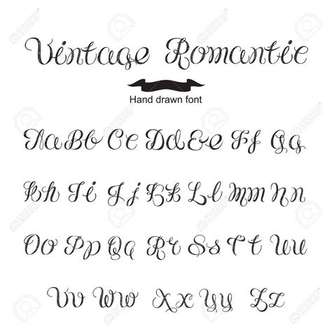 Romantic Fonts Alphabet, Romantic Alphabet, Alphabet Calligraphy, Alphabet Lettering, Romantic Fonts, Hand Drawn Fonts, Classy Design, Fonts Alphabet, Design Art